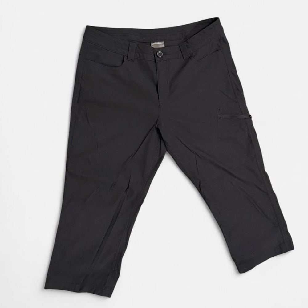 Eddie Bauer Rainier Capri Size 12 Black Hiking Outdoor Pants